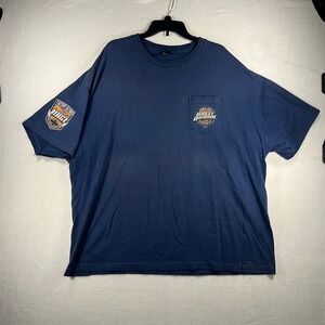Harley Davidson Big Moose Portland ME Graphic T Shirt Faded Navy Fits like XXL